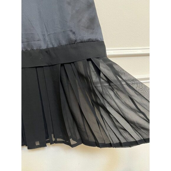 $695 3.1 Phillip Lim Women's Black Round Neck Sleeveless Silk Belt Dress Size 4 - Picture 7 of 9